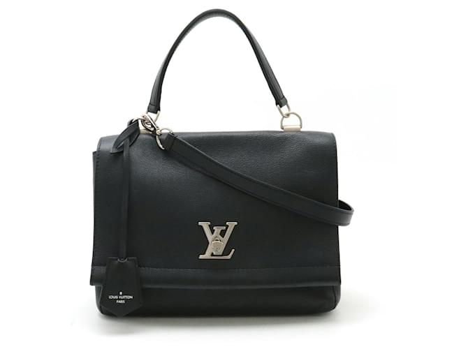 Louis Vuitton Lockme Negro Cuero  ref.1391707
