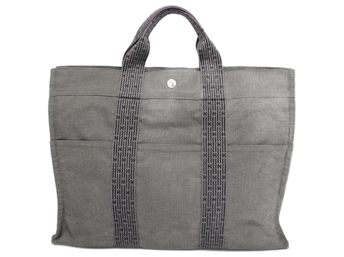 Hermès Herline Toile Gris  ref.1391727