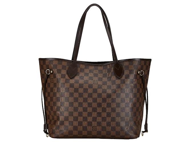 Louis Vuitton Neverfull MM Brown Leather  ref.1391794