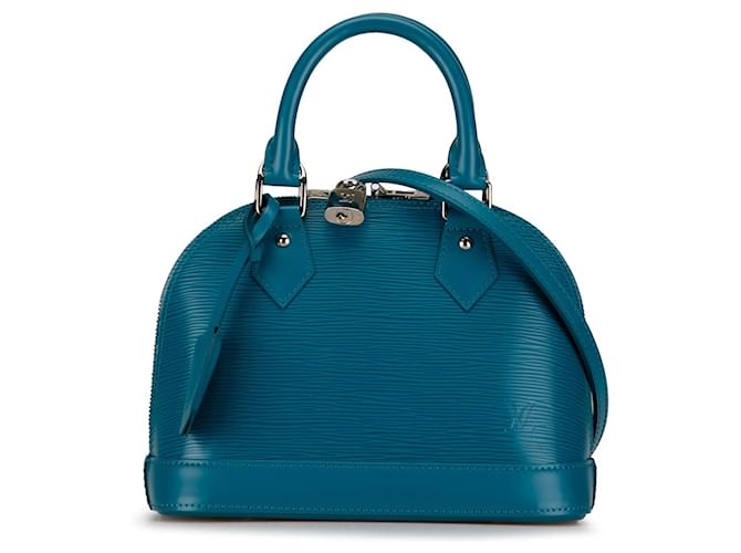Bolsa Louis Vuitton Epi Alma BB Azul Couro  ref.1391800