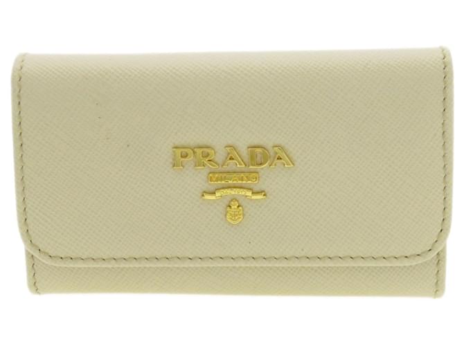 Prada 6 keys Cream Leather  ref.1391806