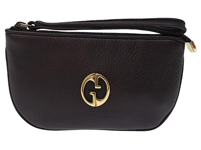 bolso shopper Gucci Castaño Cuero  ref.1391846