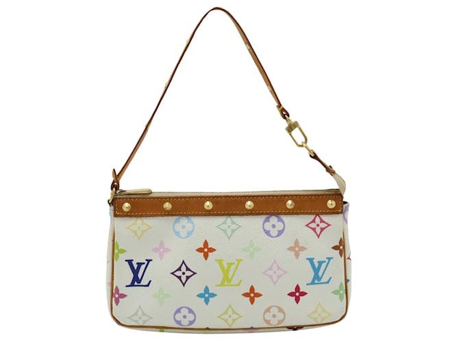 Louis Vuitton Pochette Accessoire Branco Lona  ref.1391856