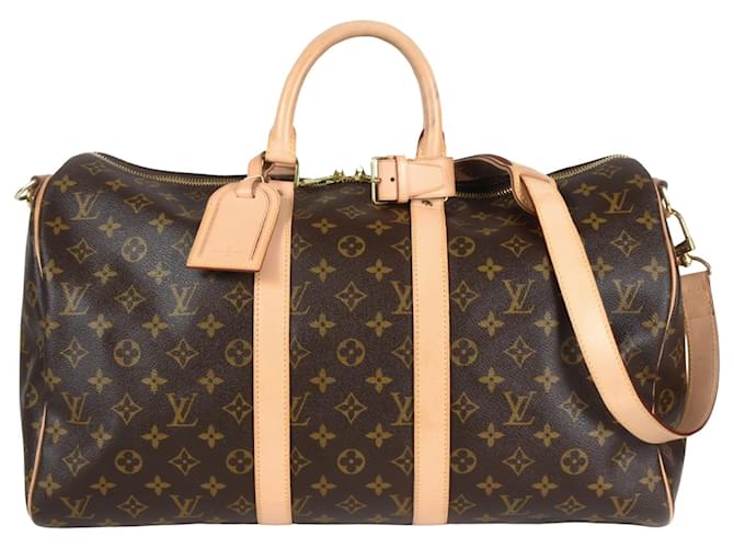 Louis Vuitton Keepall Bandoulière 45 Marrom Lona  ref.1391868