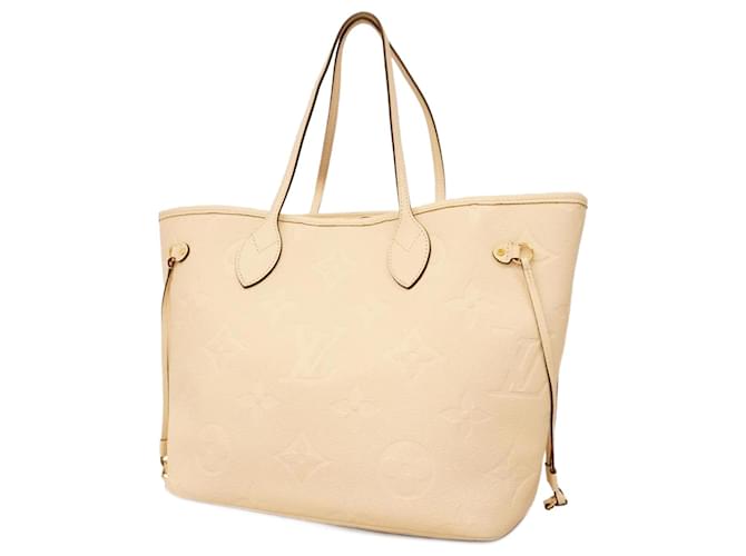 Louis Vuitton Neverfull Cuir Beige  ref.1391870