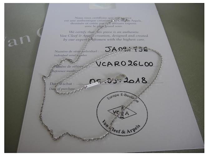 Van Cleef & Arpels Collar Cadena Forçat 42 cm Blanco Oro blanco  ref.1391879