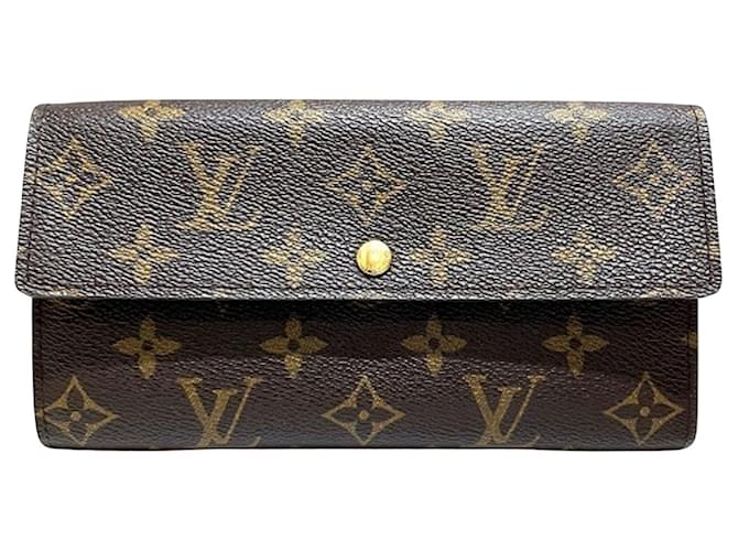 Louis Vuitton Portefeuille Sarah Toile Marron  ref.1391941