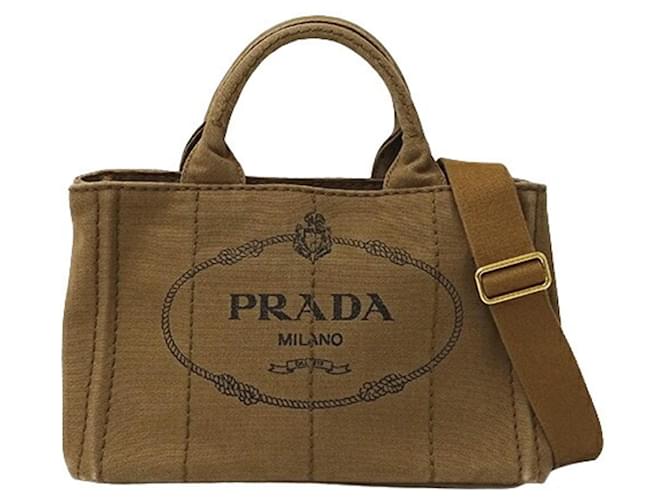 Prada Canapa Camel Cloth  ref.1391948