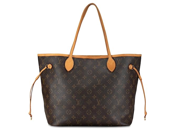 Brown Louis Vuitton Monogram Neverfull MM Tote Bag Leather  ref.1392027