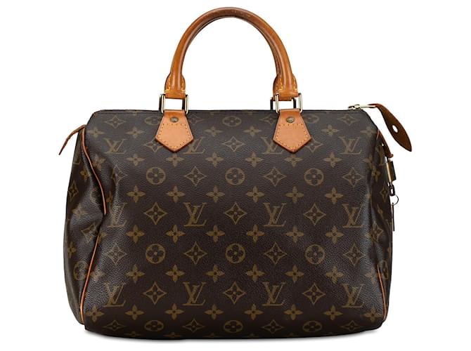 Brown Louis Vuitton Monogram Speedy 30 Boston Bag Leather  ref.1392032