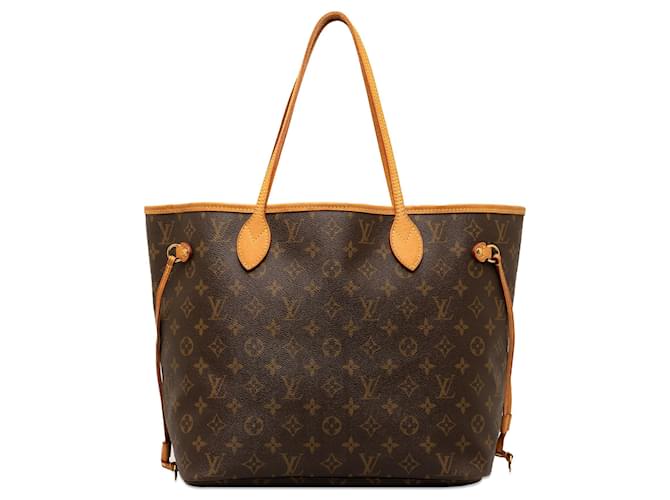 Brown Louis Vuitton Monogram Neverfull MM Tote Bag Leather  ref.1392041