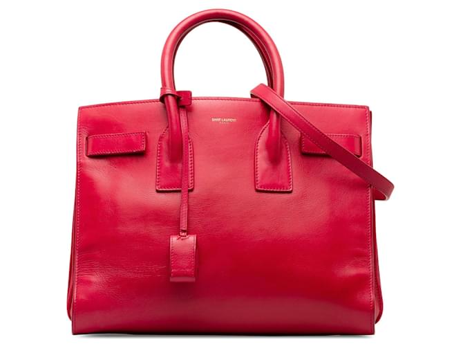 Sac à main rose Saint Laurent Small Sac De Jour Cuir  ref.1392042