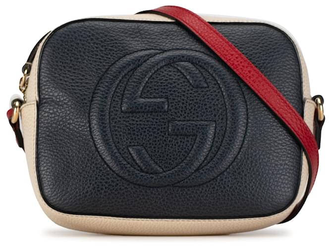 Crossbody Gucci Tricolor Couro Soho Disco Preto  ref.1392049