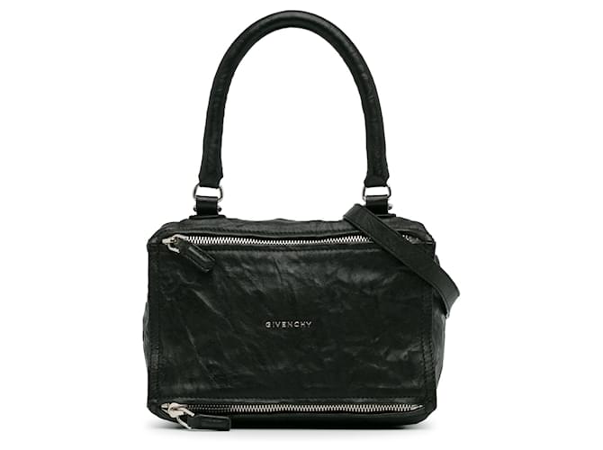 Schwarze Givenchy-Tasche „Pandora“ aus kleinem Leder  ref.1392057