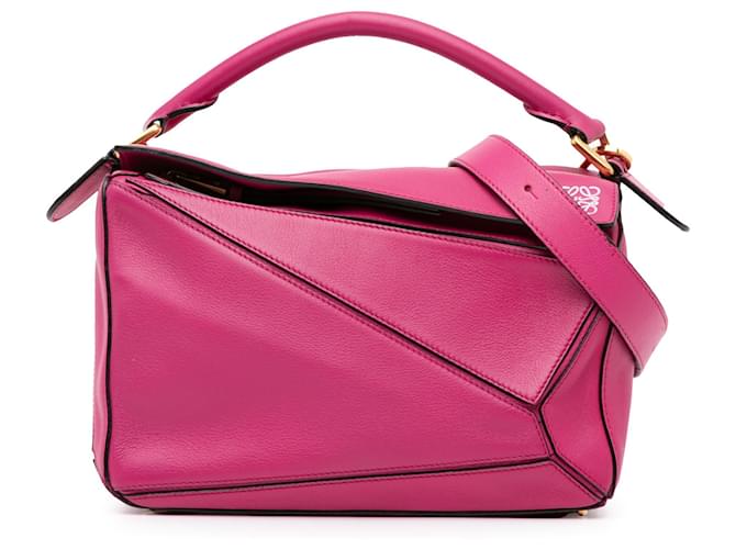 Rosafarbene LOEWE-Umhängetasche „Puzzle Bag“ Pink Leder  ref.1392085