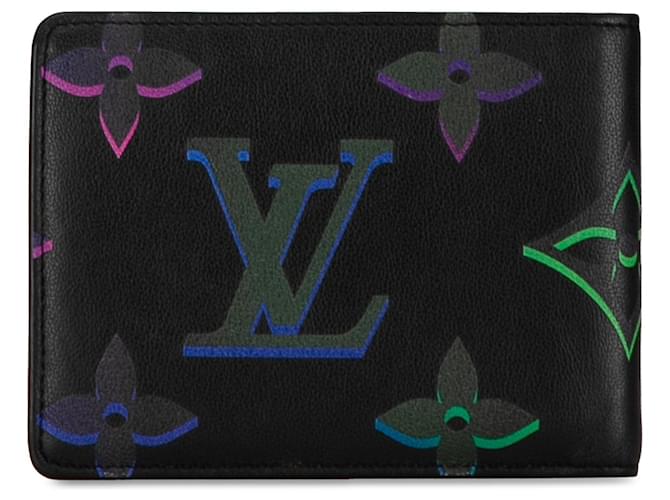 Petits portefeuilles noirs Louis Vuitton Monogram Multiple Spotlight Cuir  ref.1392095