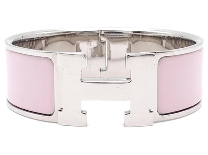 Pink Hermès Clic Clac H Bracelet Metal  ref.1392116