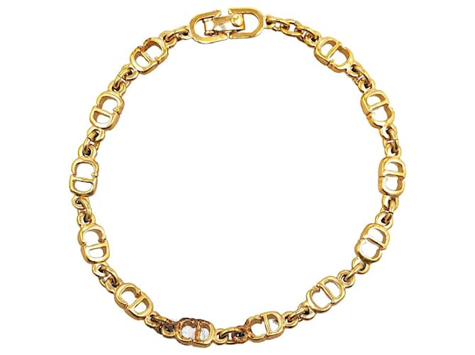 Bracciale a catena con logo CD Dior in oro D'oro Metallo  ref.1392121