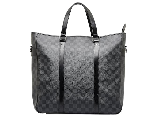 Black Louis Vuitton Damier Graphite Tadao PM Satchel Leather  ref.1392150