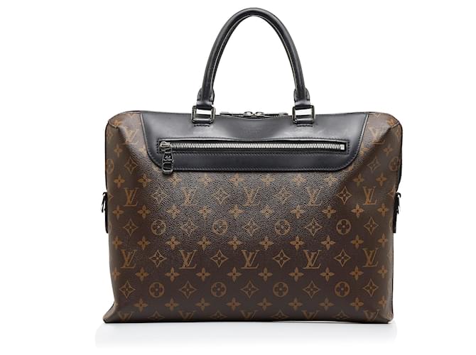 Bolsa Louis Vuitton Monograma Macassar Porte Marrom Documentos Jour NM Business Bag Couro  ref.1392162