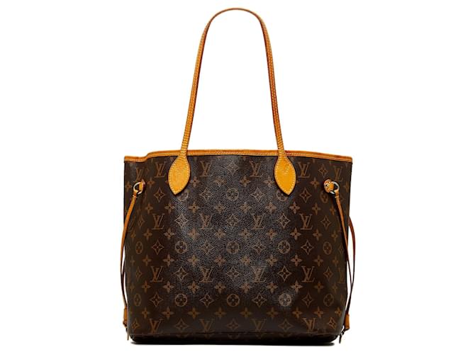 Braune Neverfull MM-Einkaufstasche mit Louis Vuitton-Monogramm Leder  ref.1392163