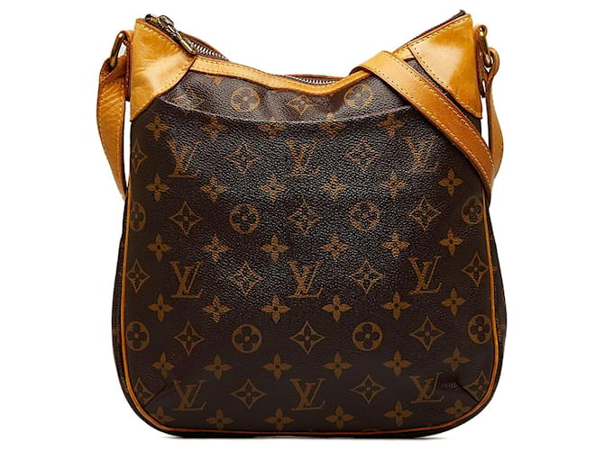 Brown Louis Vuitton Monogram Odeon PM Crossbody Bag Leather  ref.1392166