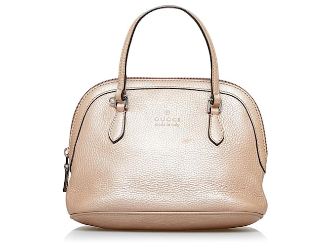 Bolsa Cúpula Tan Gucci Camelo Couro  ref.1392174