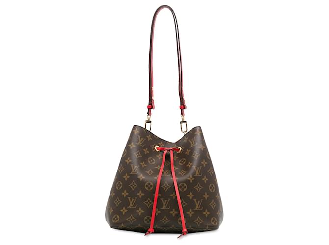 Brown Louis Vuitton Monogram Neonoe MM Bucket Bag Leather  ref.1392204