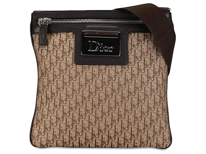 Brown Dior Trotter Street Chic Diorissimo Crossbody Leather  ref.1392289