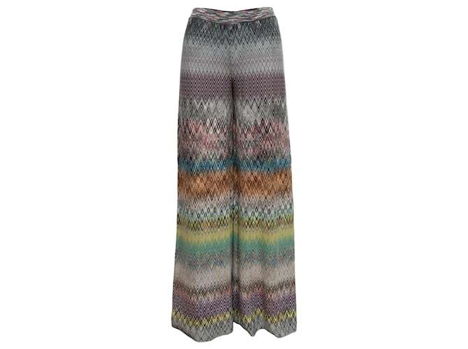 Calça Missoni Chevron Tricotada Multicolorida Tamanho IT 40 Multicor Sintético  ref.1392291