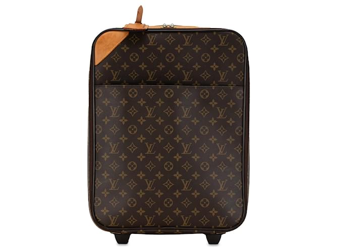 Brown Louis Vuitton Monogram Pegase 45 Travel Bag Cloth  ref.1392293