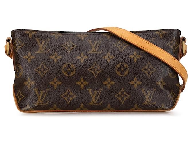Brown Louis Vuitton Monogram Trotteur Crossbody Bag Cuir Marron  ref.1392294