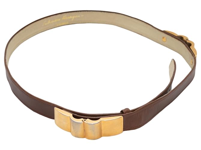 Brown Salvatore Ferragamo Leather Waist Belt  ref.1392297