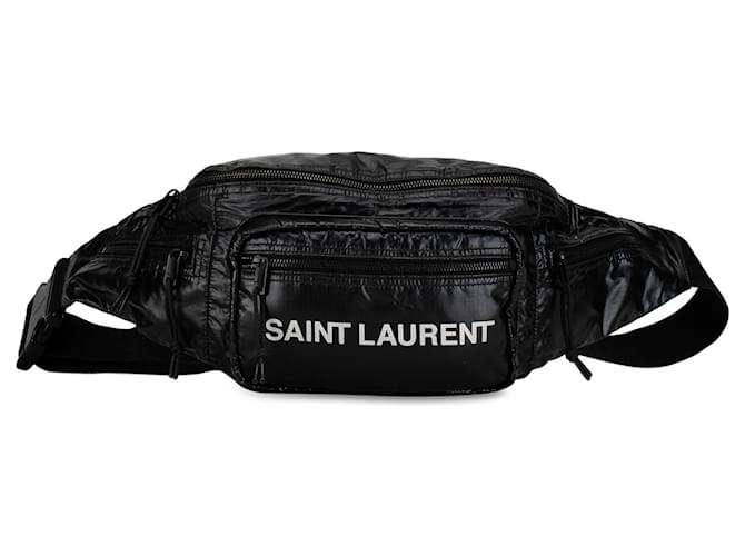 Bolsa de cinto Saint Laurent Nuxx preta Preto Lona  ref.1392314