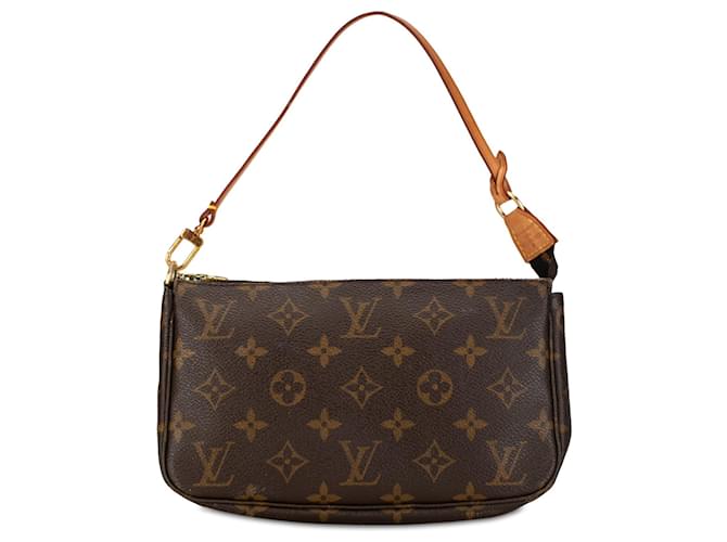 Brown Louis Vuitton Monogram Pochette Accessoires Shoulder Bag Leather  ref.1392316