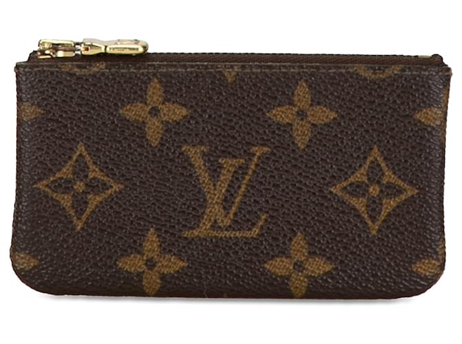 Pochette Cles con monogramma Louis Vuitton marrone Tela  ref.1392318