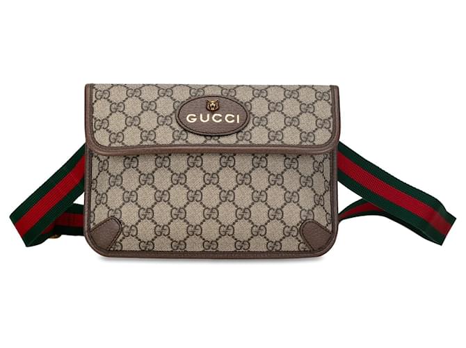 Beige Gucci GG Supreme Neo Vintage Belt Bag Leather  ref.1392340