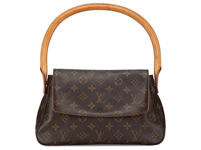 Brown Louis Vuitton Monogram Looping Mini Shoulder Bag Leather  ref.1392346