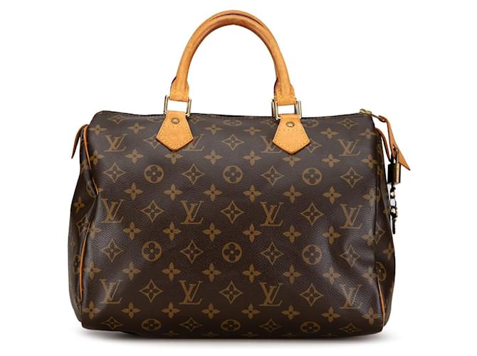 Brown Louis Vuitton Monogram Speedy 30 Boston Bag Leather  ref.1392349