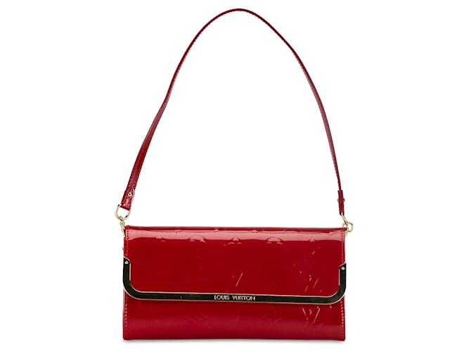 Red Louis Vuitton Monogram Vernis Rossmore MM Shoulder Bag Leather  ref.1392360