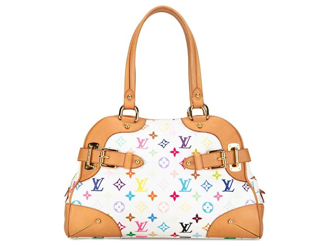 White Louis Vuitton Monogram Multicolore Claudia Shoulder Bag Leather  ref.1392361