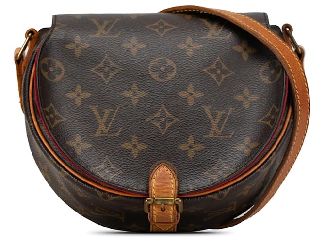Brown Louis Vuitton Monogram Sac Tambourine Crossbody Bag Leather  ref.1392373