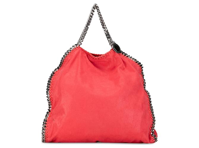Stella Mc Cartney Bolso satchel plegable Falabella de Stella McCartney rojo Roja Lienzo  ref.1392391
