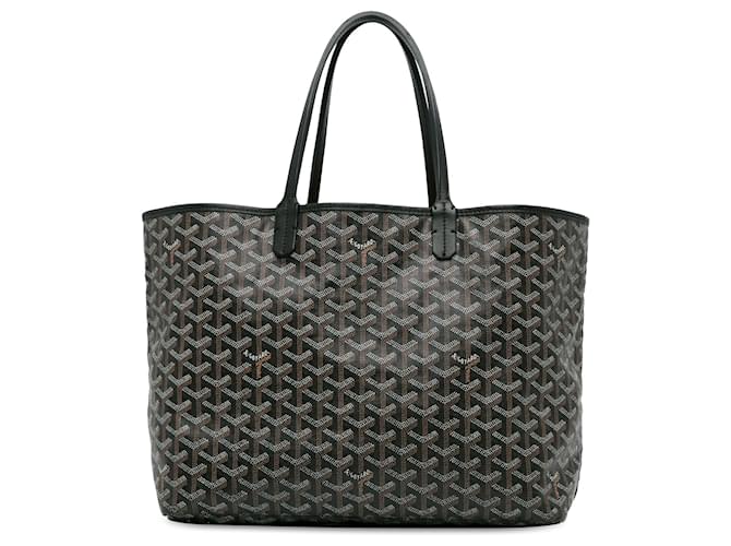 Borsa tote Goyard Goyardine Saint Louis PM nera Nero Pelle  ref.1392413