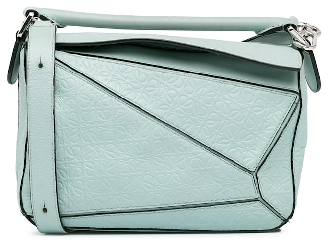Bolso satchel pequeño con rompecabezas en relieve LOEWE azul Cuero  ref.1392421