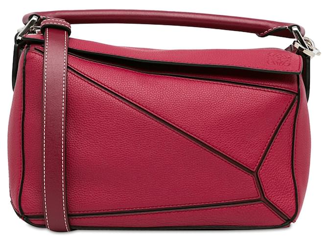 Red LOEWE Small Puzzle Satchel Leather  ref.1392431
