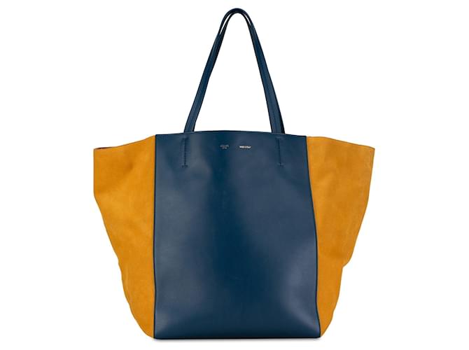 Céline Blue Celine Bicolor Phantom Cabas Tote Bag Leather  ref.1392448