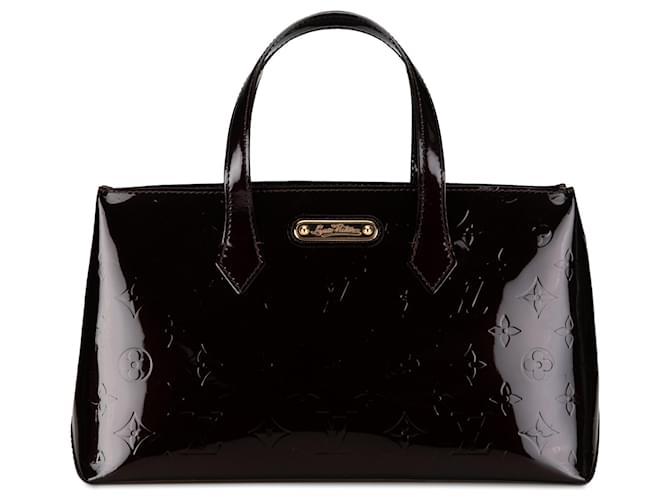 Purple Louis Vuitton Monogram Vernis Wilshire PM Handbag Leather  ref.1392459