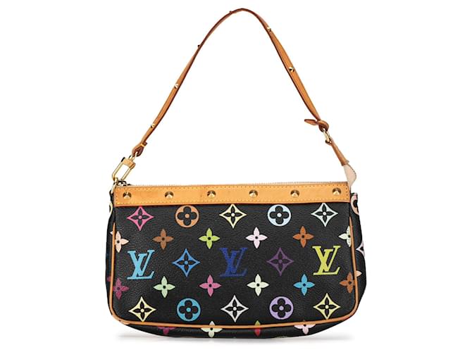Black Louis Vuitton Monogram Multicolore Pochette Accessoires Shoulder Bag Leather  ref.1392485