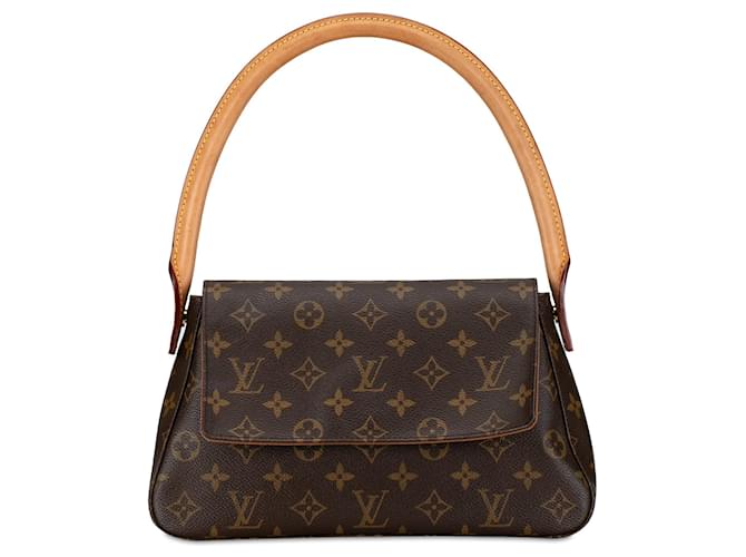 Brown Louis Vuitton Monogram Looping Mini Shoulder Bag Leather  ref.1392507
